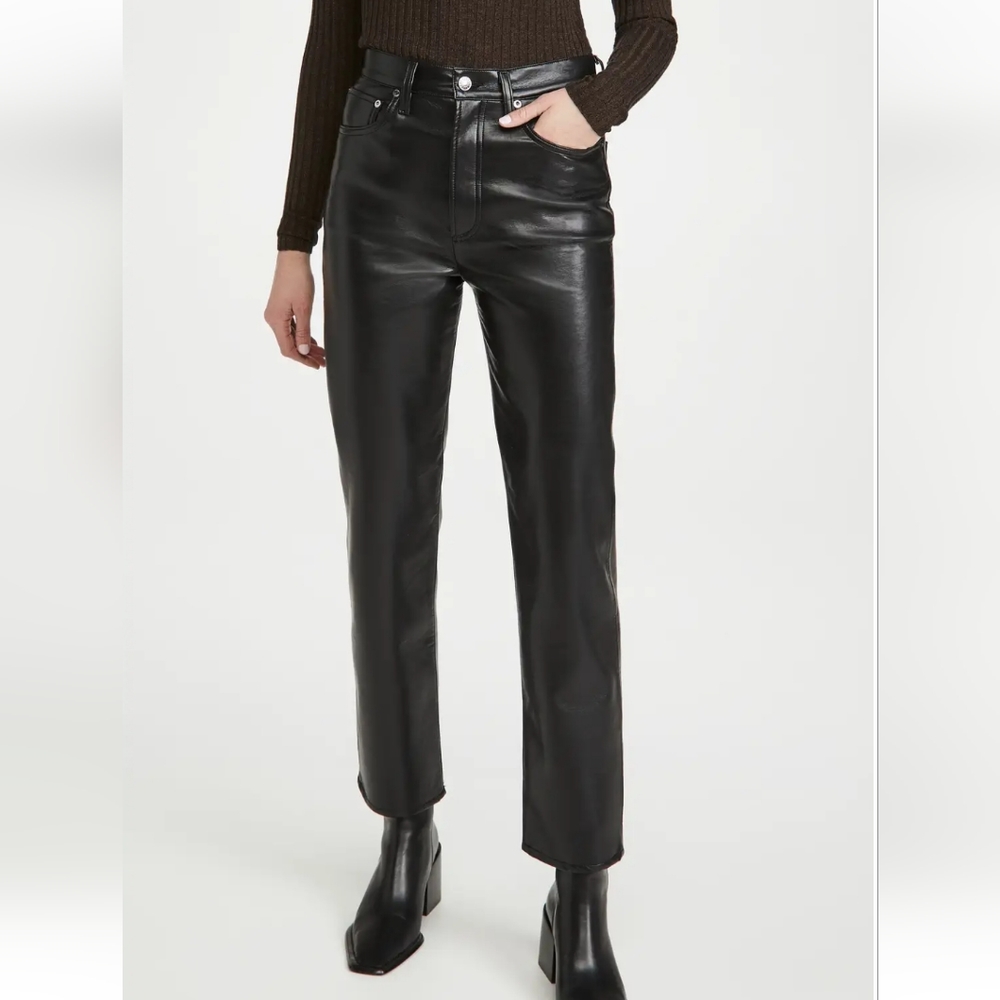 Agolde recycled leather 90s fitted pants